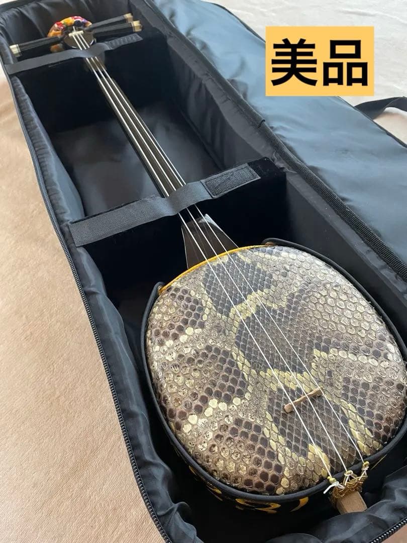 新品未使用　三線　ケース付き　付属品　三線本