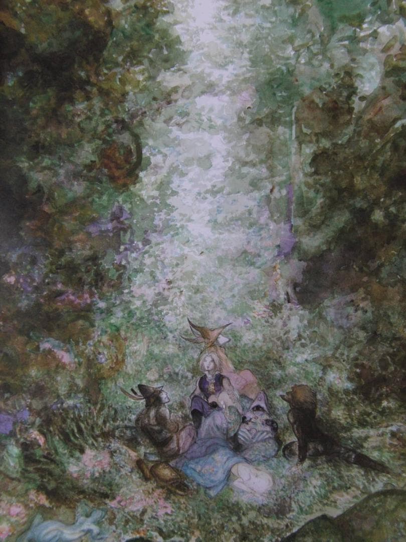 天野喜孝、【パーティー】、希少な額装用画集より、新品額装付、状態良好