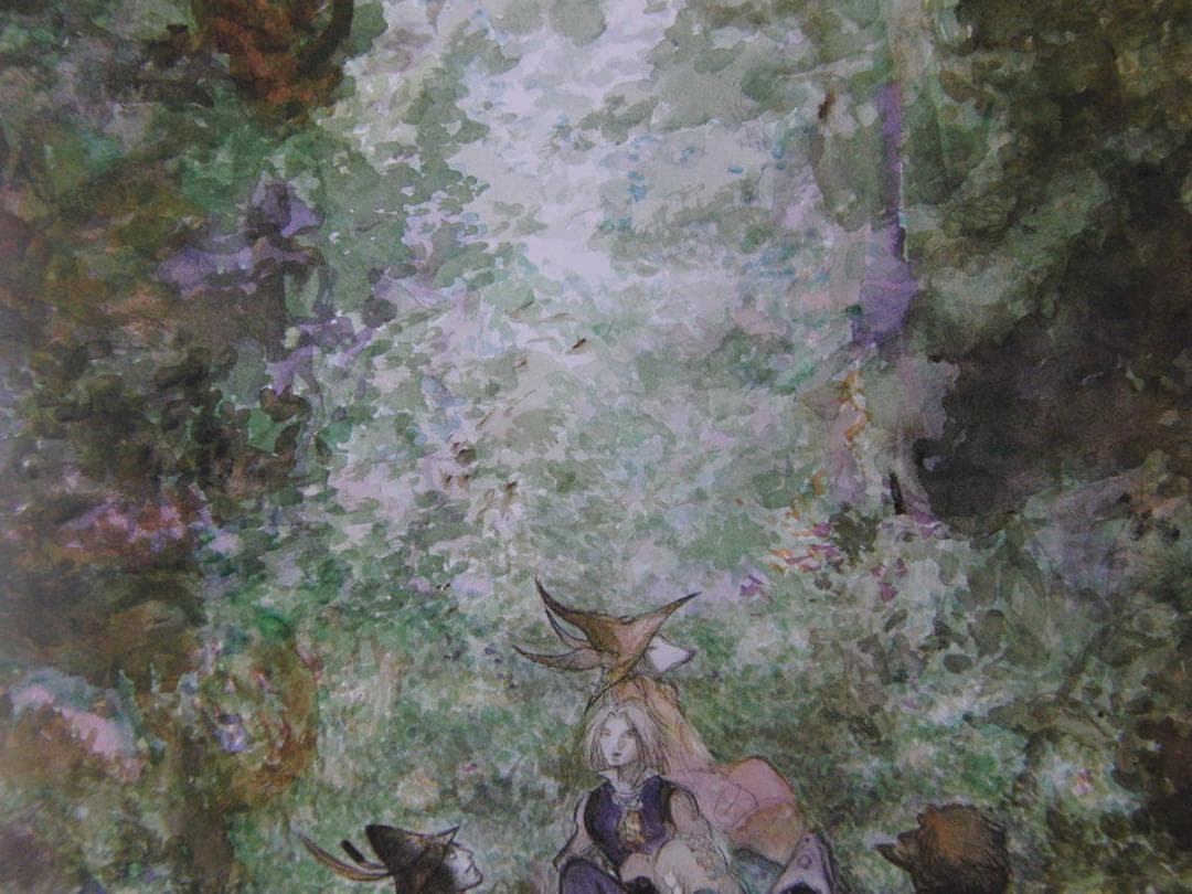 天野喜孝、【パーティー】、希少な額装用画集より、新品額装付、状態良好