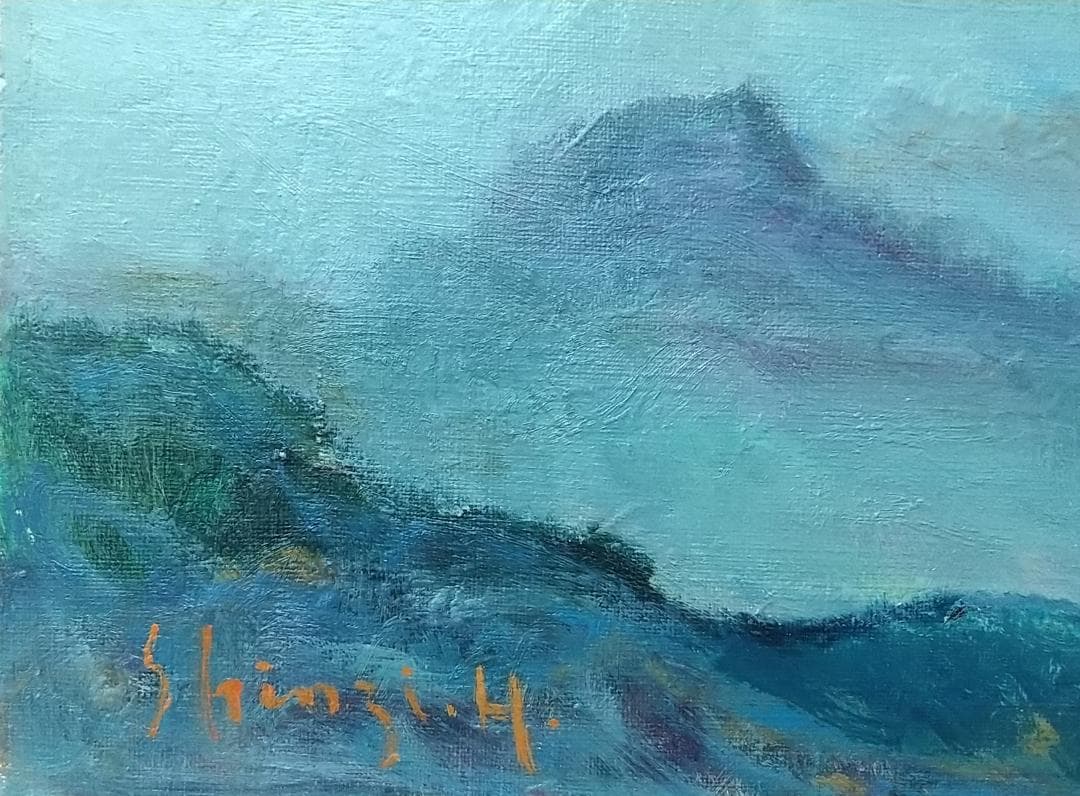 「黎明富士」 F6 油絵 絵画 油彩画 アート 風景画 富士山