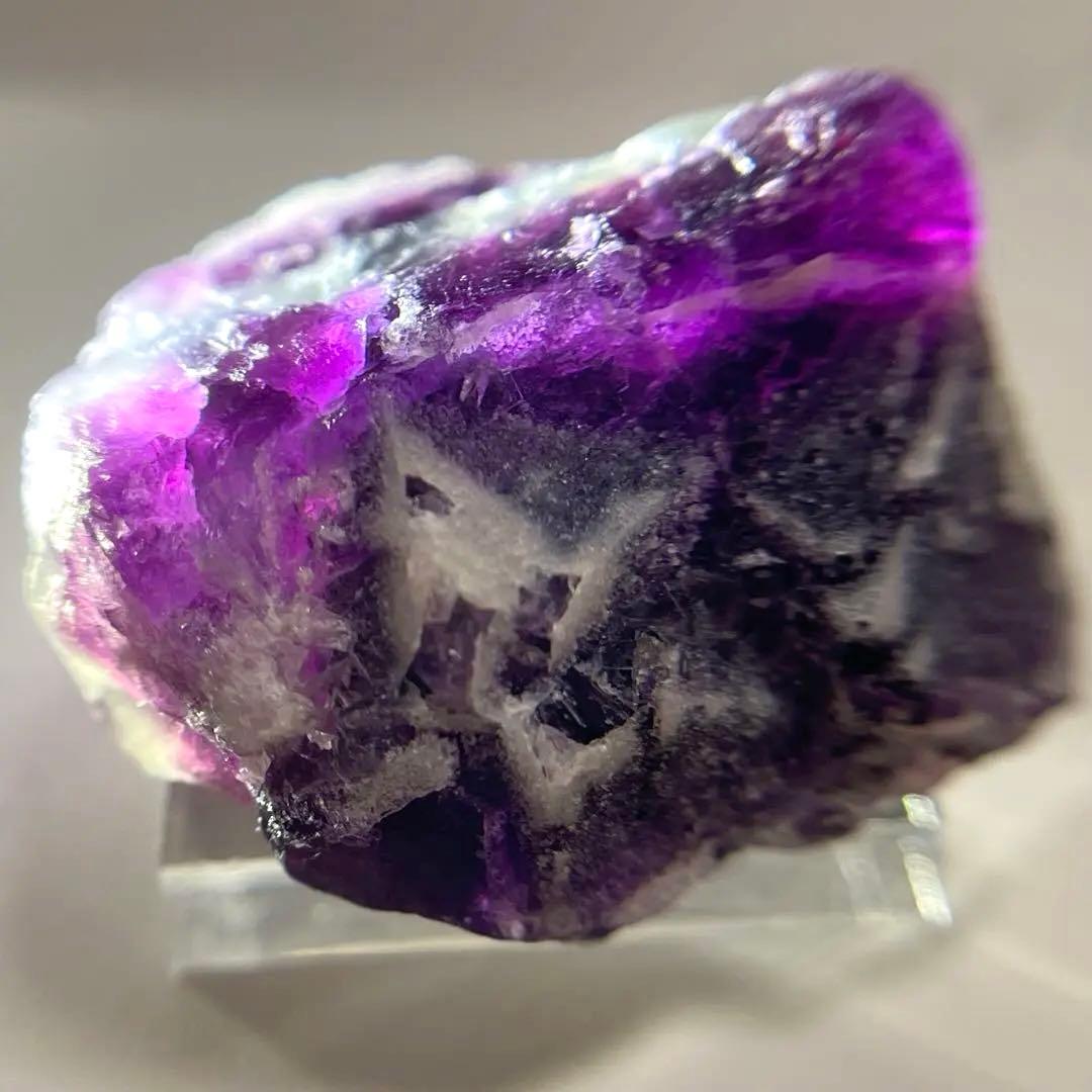 バイカラー シュガー 虹 フローライト 310.35ct 原石 ゾーニング 鉱物