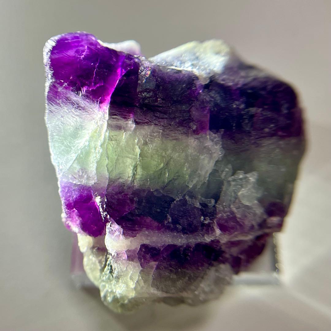 バイカラー シュガー 虹 フローライト 310.35ct 原石 ゾーニング 鉱物