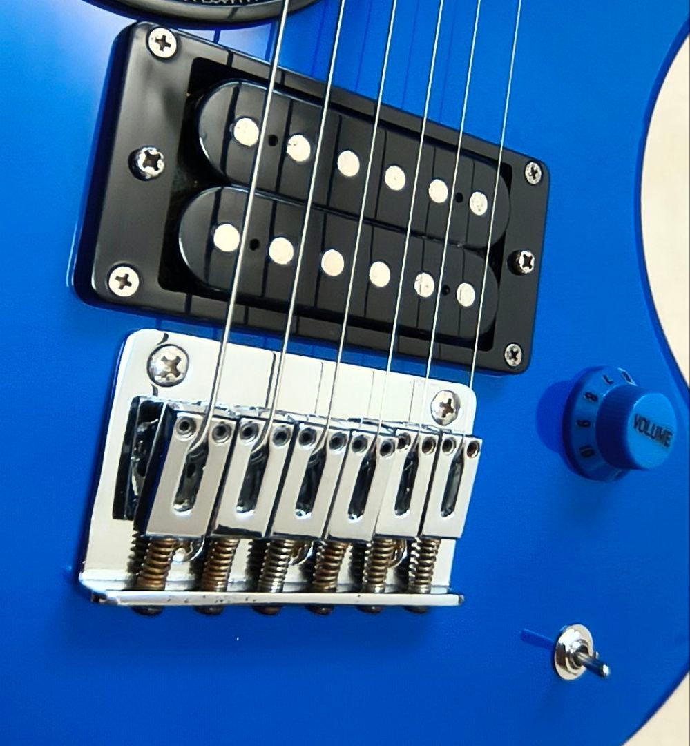 【美品】ZO-3 ブルー アンプ内蔵ギター ディストーションSW付 専用ケース