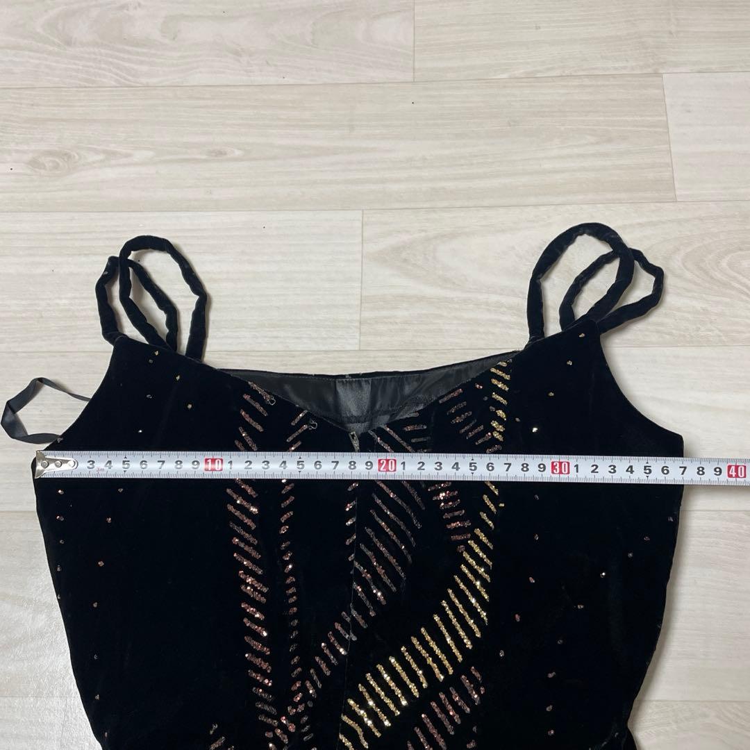 スパンコール Aライン ドレス