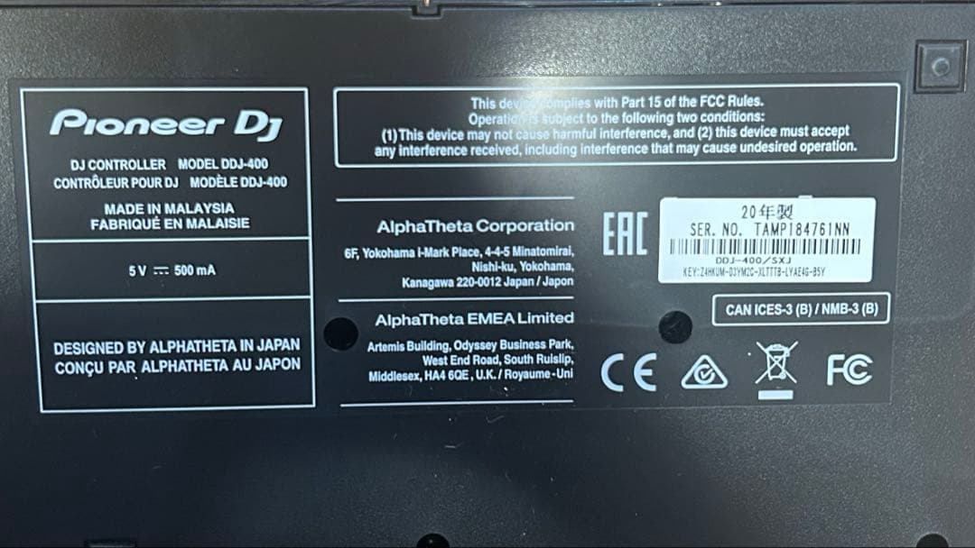 Pioneer DJ コントローラー DDJ-400