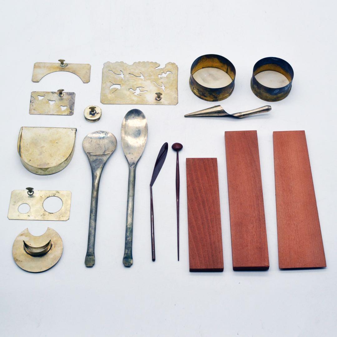 大正〜昭和初期　盆石道具　盆景　盆栽　砂箪笥　レトロ