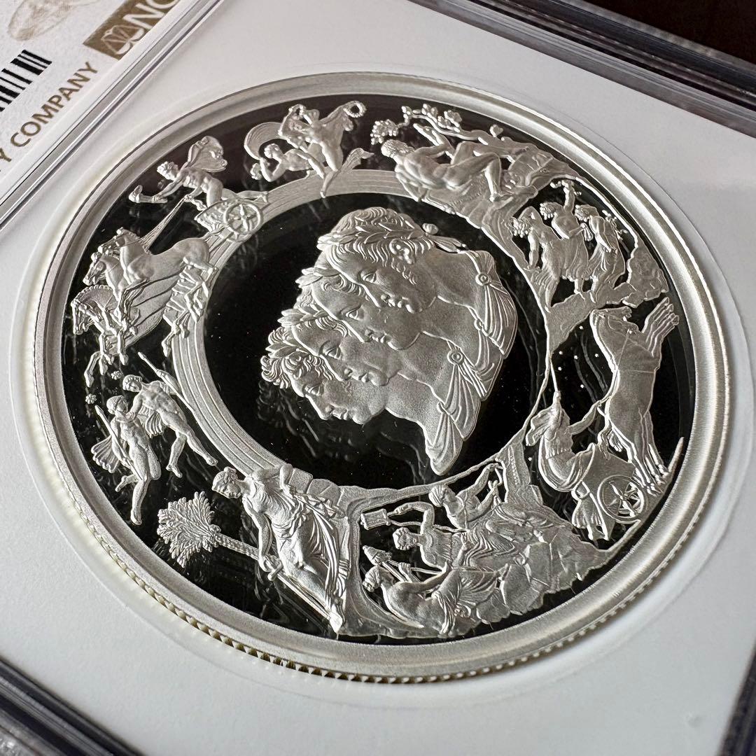 2024 イギリス 偉大な彫刻家 ワーテルロー 5ポンド 銀貨 PF69 UC