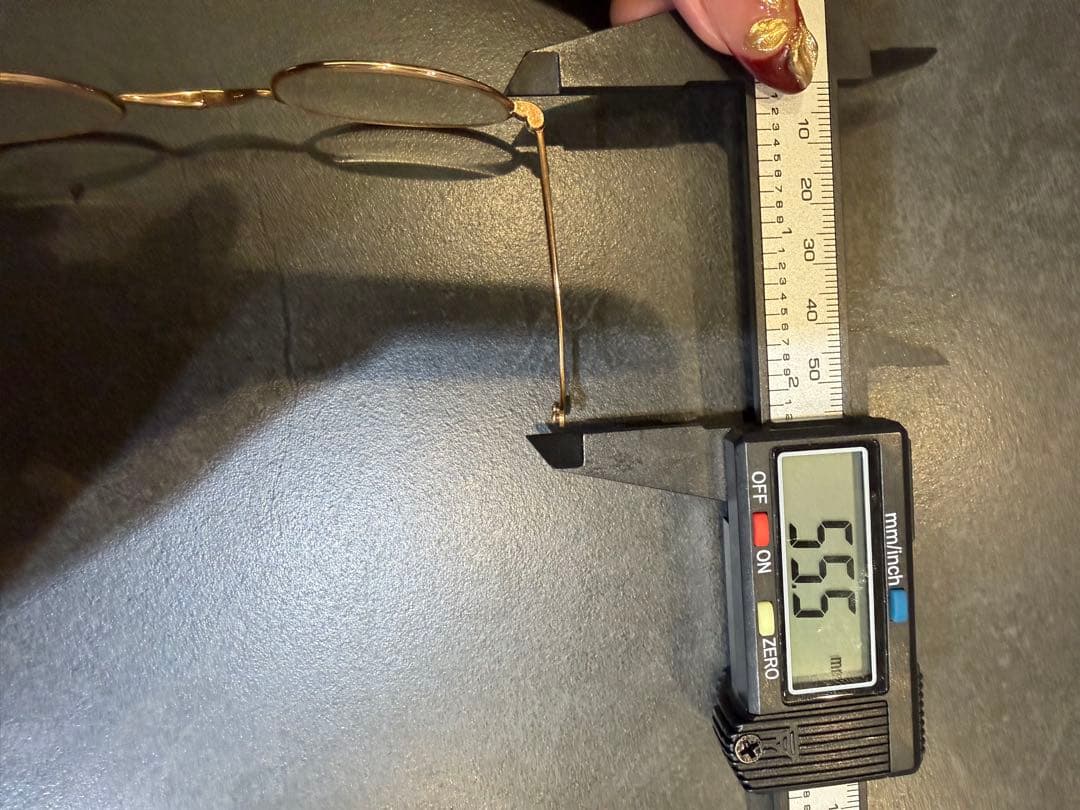 K14 ヴィンテージ 丸型 折畳眼鏡（ケース付）