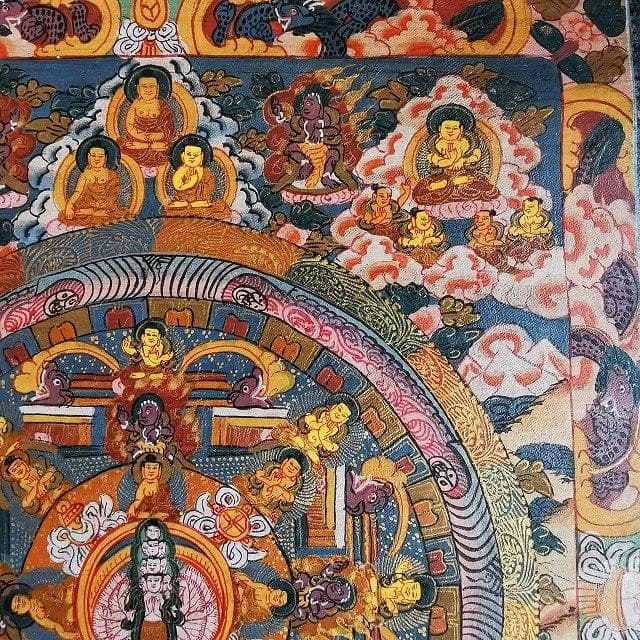 千手観音菩薩曼荼羅　マンダラ　：　タンカ　仏画（額縁なし）