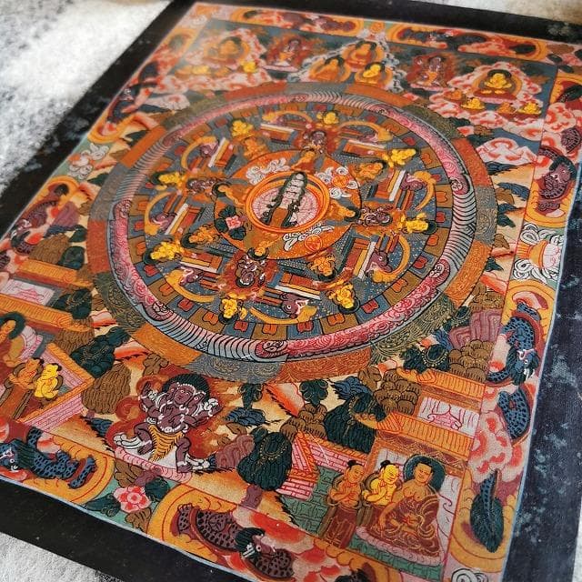 千手観音菩薩曼荼羅　マンダラ　：　タンカ　仏画（額縁なし）