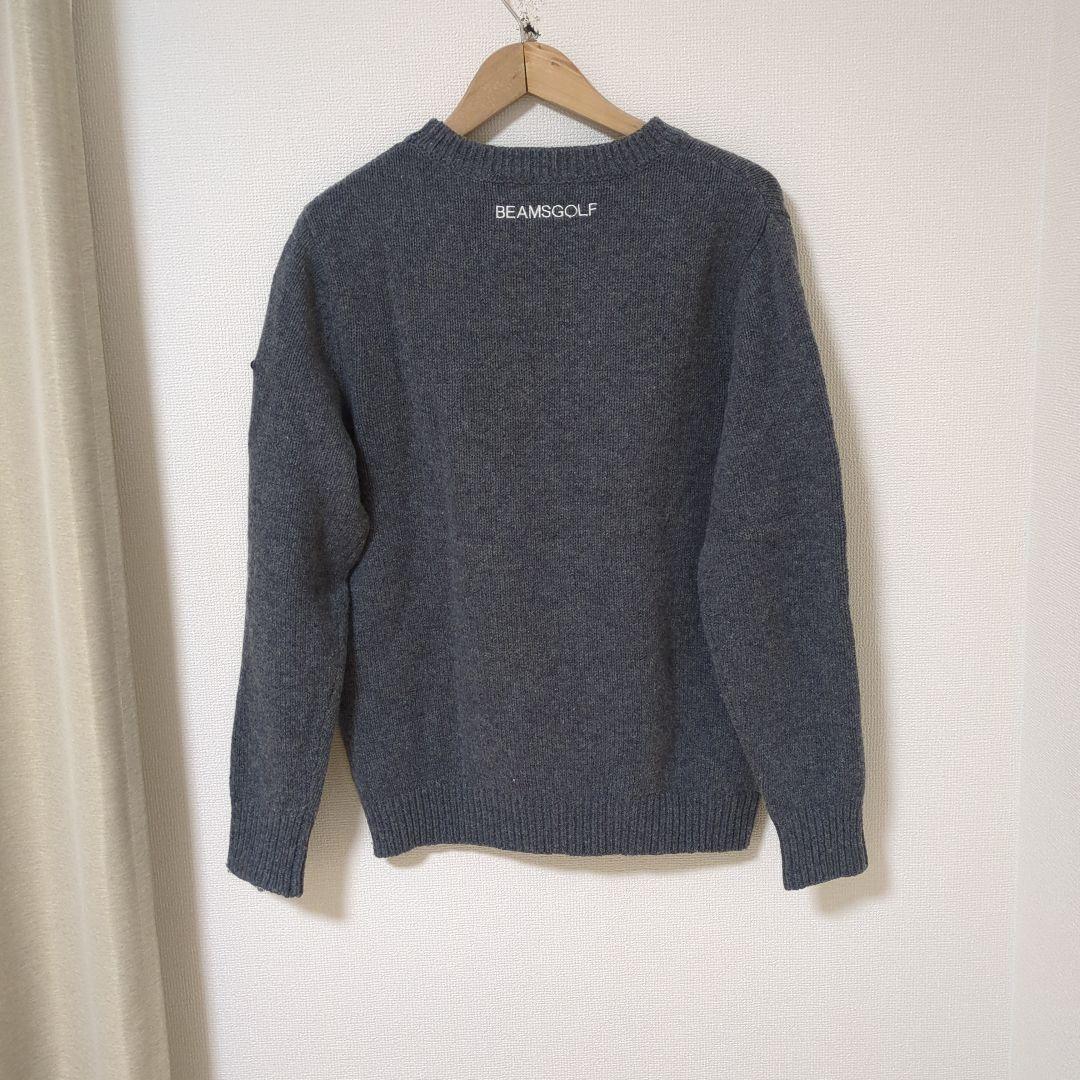 ★美品★BEAMS GOLF　ラムウール レタード ニット　サイズ　L