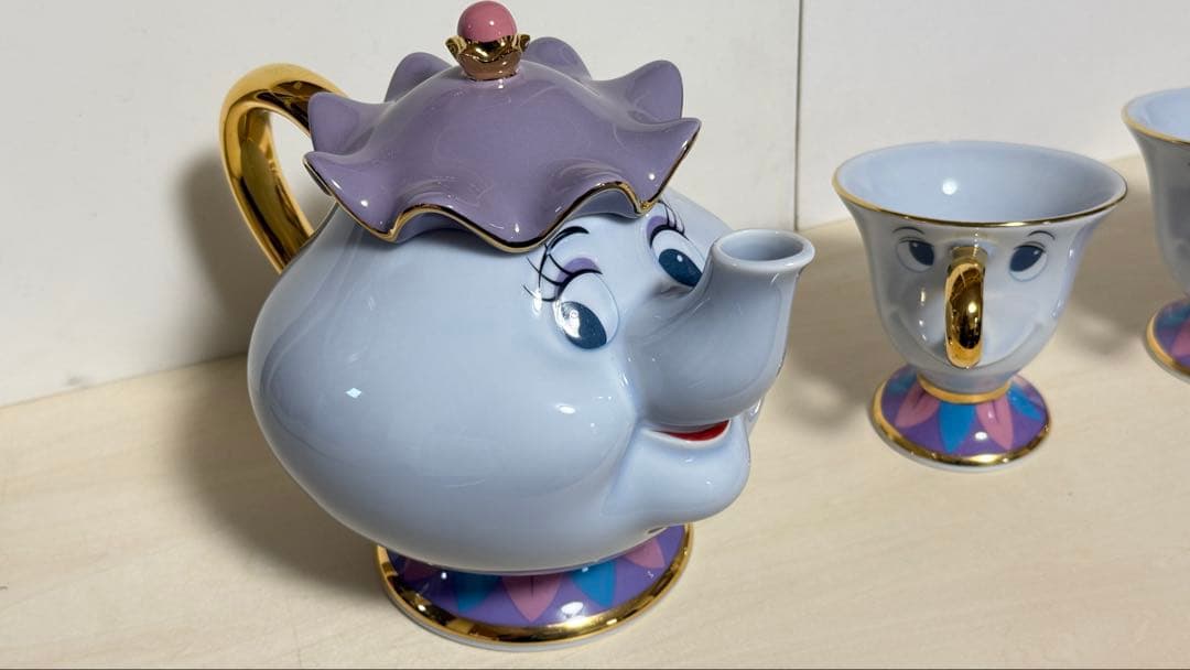 美女と野獣 ティーセット 陶器製