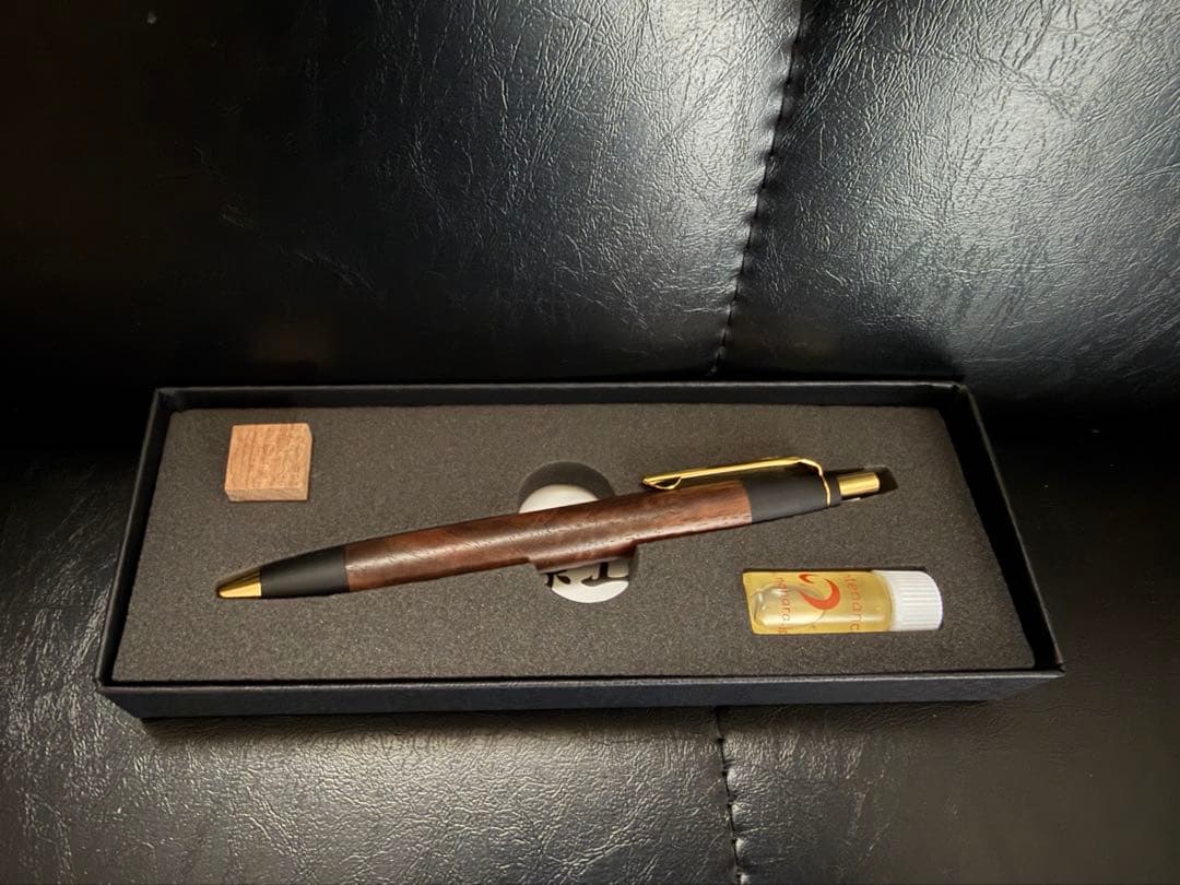 新品未使用 野原工芸 胡桃 ブラックウォールナット ボールペン・スタンダード
