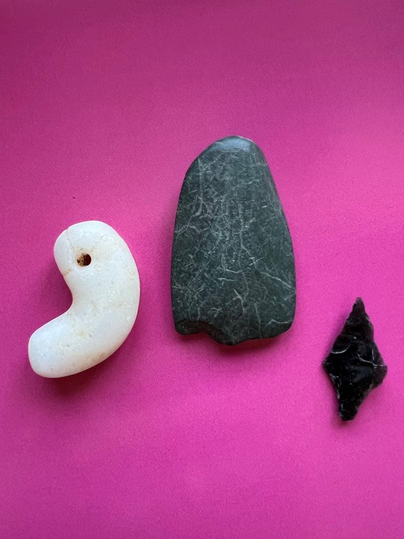 【eizi】古代勾玉と磨製石斧と石鏃セット　v21 v31 t16おまとめ