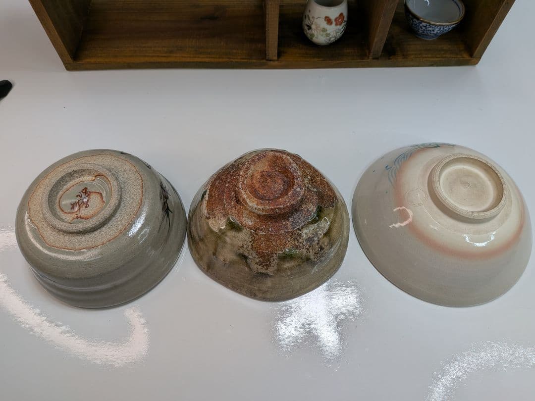 【 茶道具 】 抹茶茶碗／お猪口／急須／小鉢／木製ディスプレイ棚／オブジェ