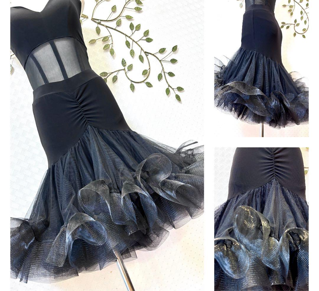 社交ダンス★新品★レッスンウェア★レオタード★スカート★2点セット