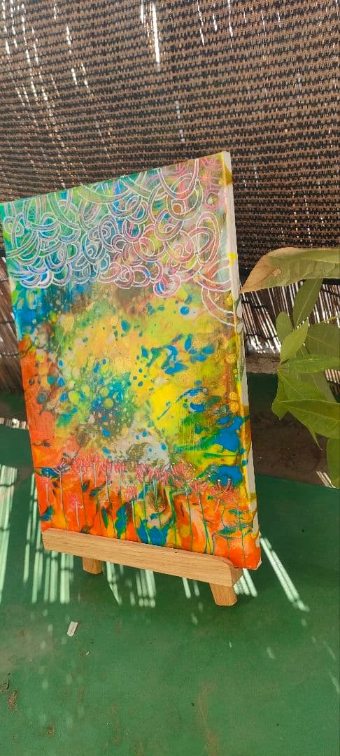 isakuChristian#1フロイドアート抽象アクリル画