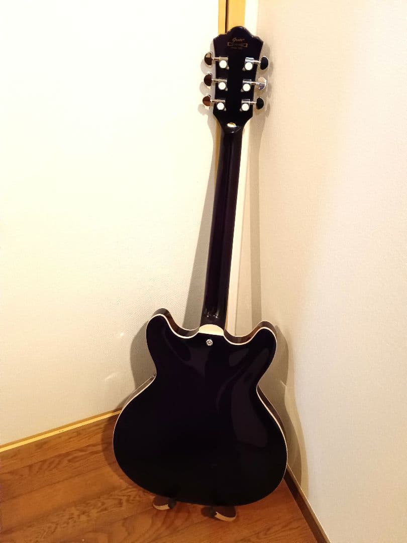 美品 GROTE 335タイプ セミアコ エレキギター パープル 紫 グロート