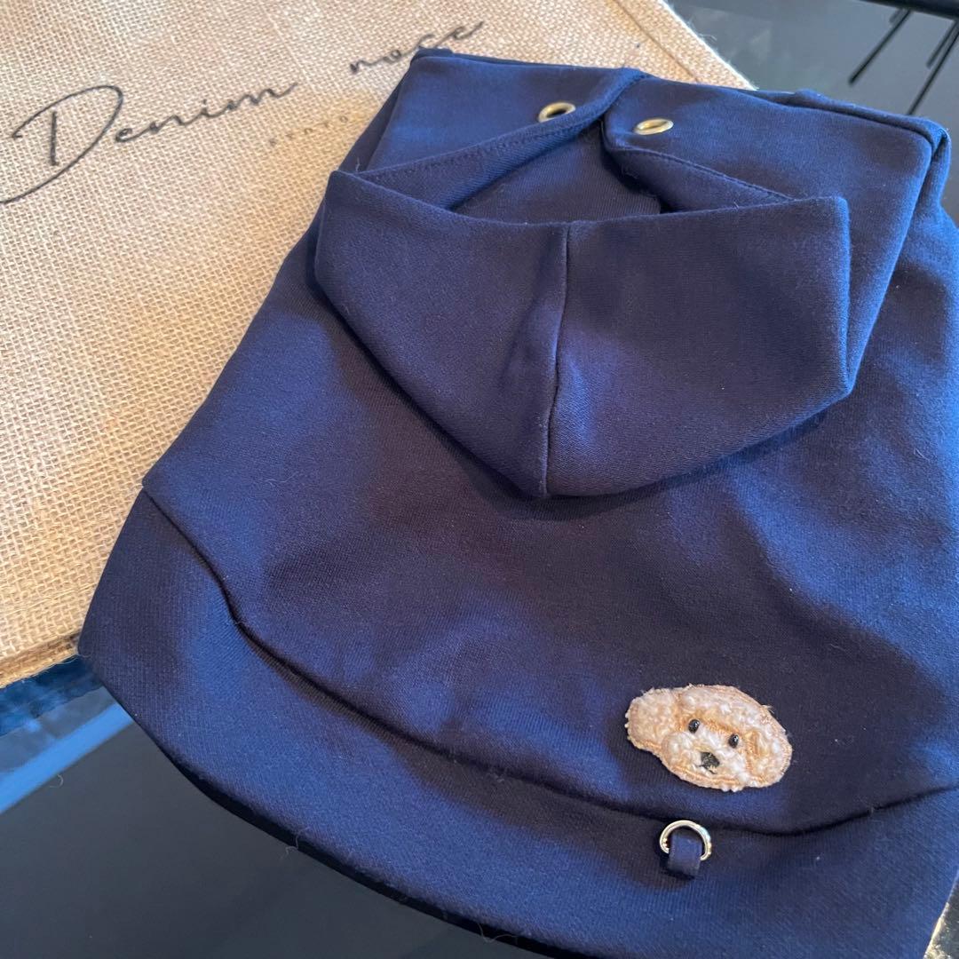 みみさま【DENIM ROSE】小型犬用プードルワッペンパーカー＋お揃いパーカー