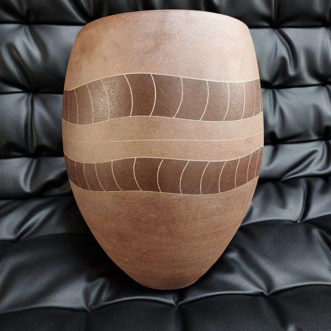 市野克明 丹波焼 壺 骨董 変形