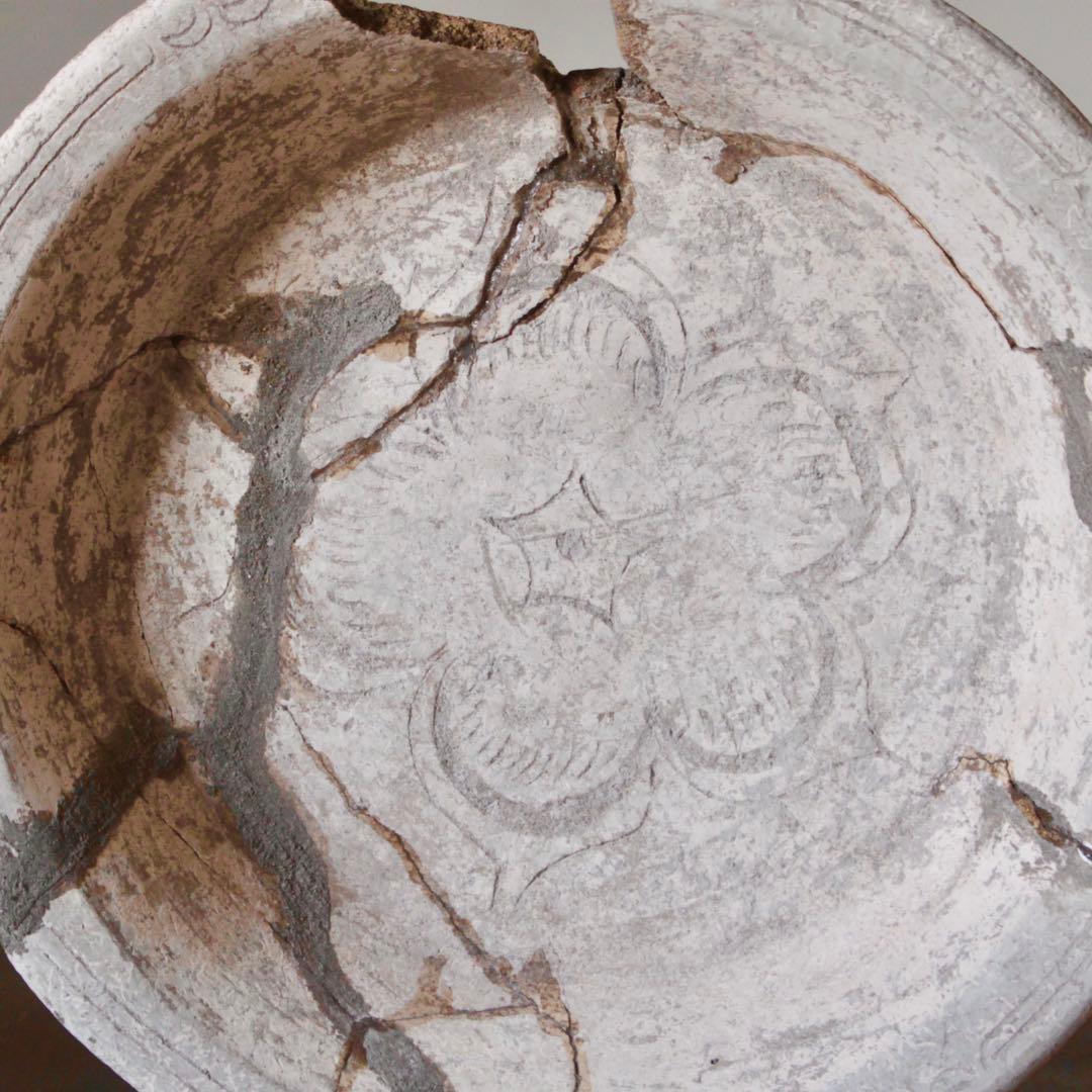 古代オルメカ 土器 線刻 鉢 メソアメリカ 紀元前 アンティーク 古美術 古道具