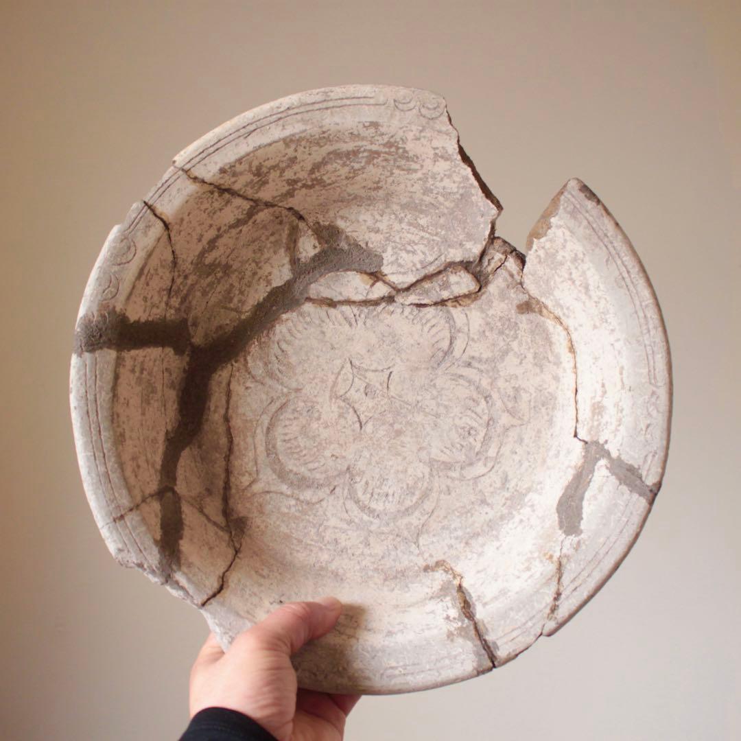 古代オルメカ 土器 線刻 鉢 メソアメリカ 紀元前 アンティーク 古美術 古道具