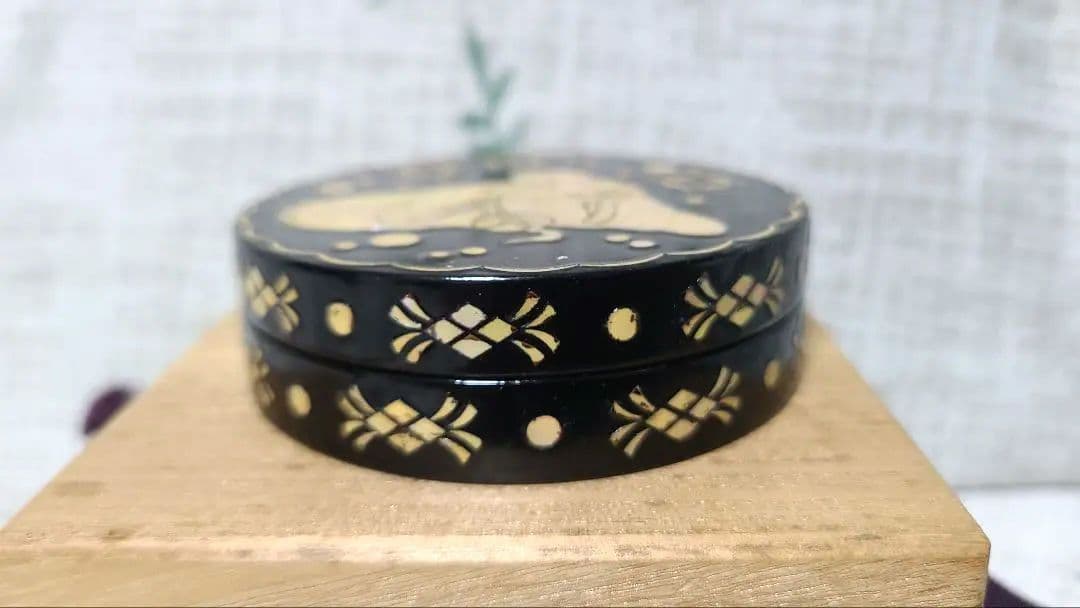 司光作　 布袋蒔絵香合 　茶道具