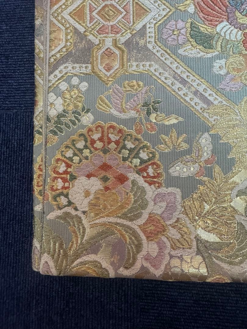 2657袋帯 古代彫金紋 西陣織 金糸　高級上質上品　約440cm 未使用
