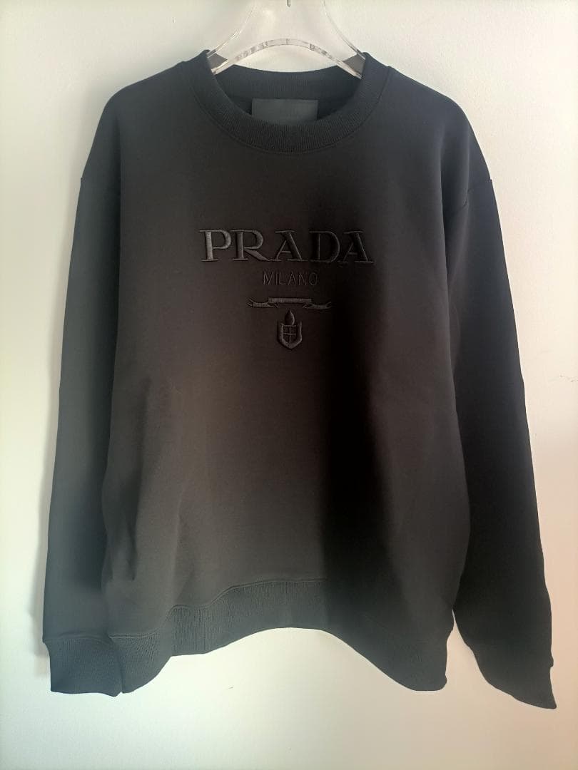 36サイズ✧プラダ スウェット メンズ PRADA トレーナー ブラック 黒