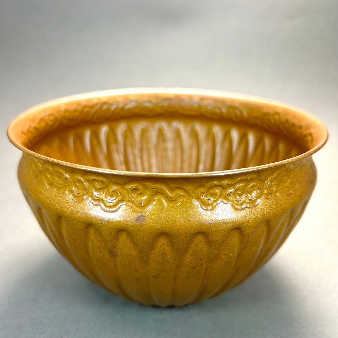 建水　『中川浄益　而妙斎書付』　モール　菊彫建水　お茶道具　書付箱　共箱　工芸品