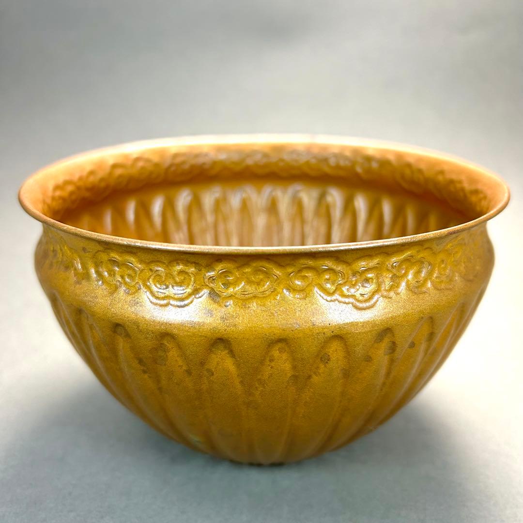 建水　『中川浄益　而妙斎書付』　モール　菊彫建水　お茶道具　書付箱　共箱　工芸品