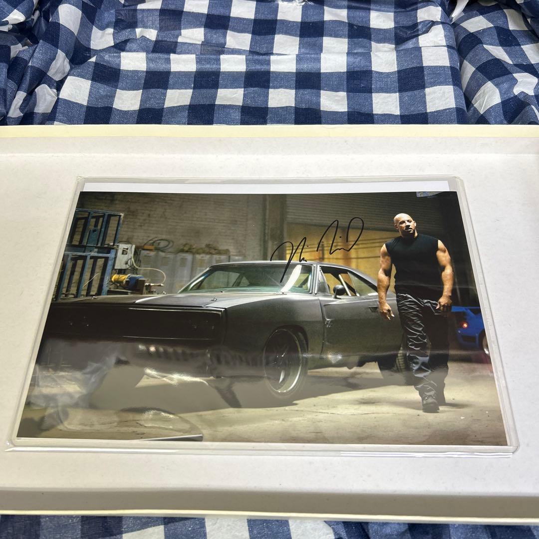ヴィン・ディーゼル 直筆サイン入りフォト 映画ワイルドスピード ハリウッド男優