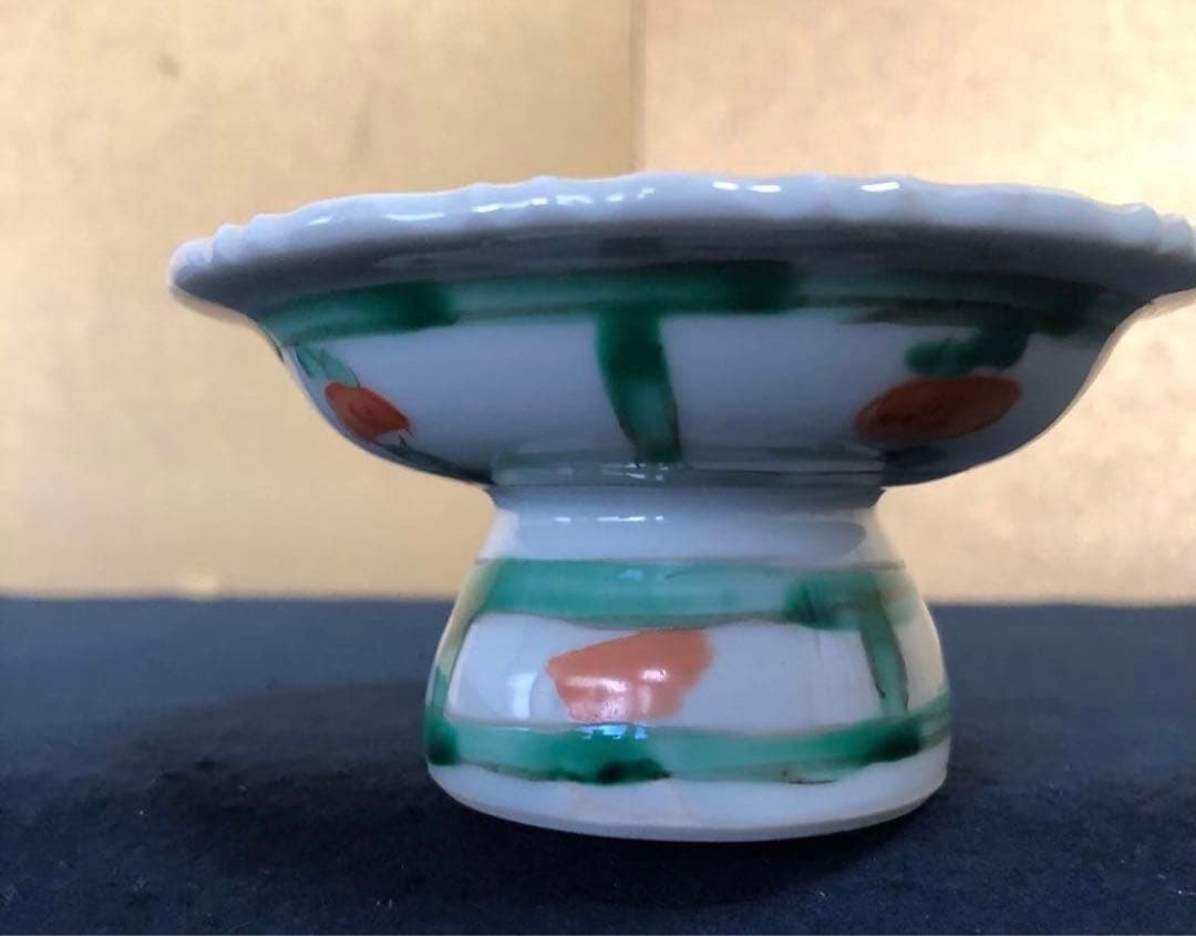 《R》九谷焼 須田 菁華 安南 色絵 台皿5客　1f