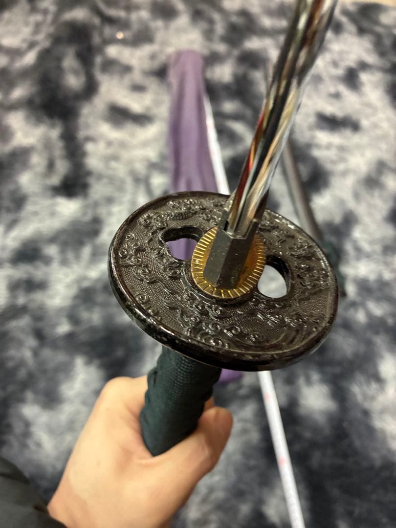 G0）居合刀 模造刀 日本刀 太刀 鉄鍔 黒鞘