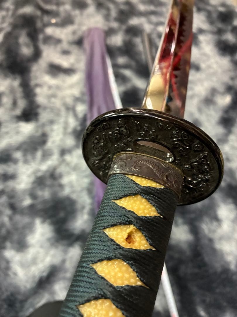 G0）居合刀 模造刀 日本刀 太刀 鉄鍔 黒鞘