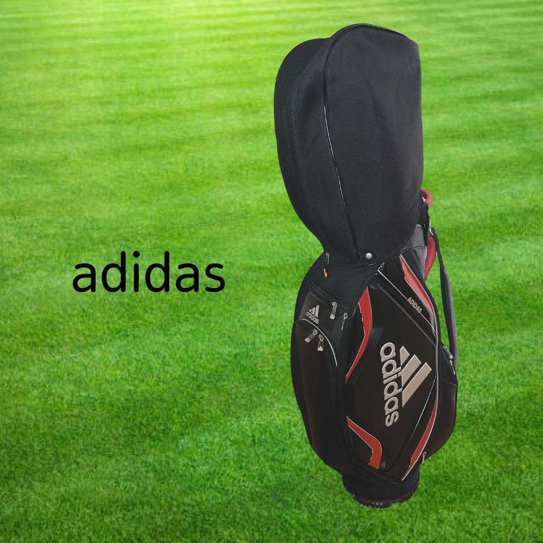 K286 adidas アディダス キャディバッグ 赤黒