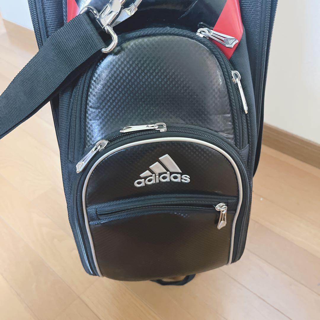 K286 adidas アディダス キャディバッグ 赤黒
