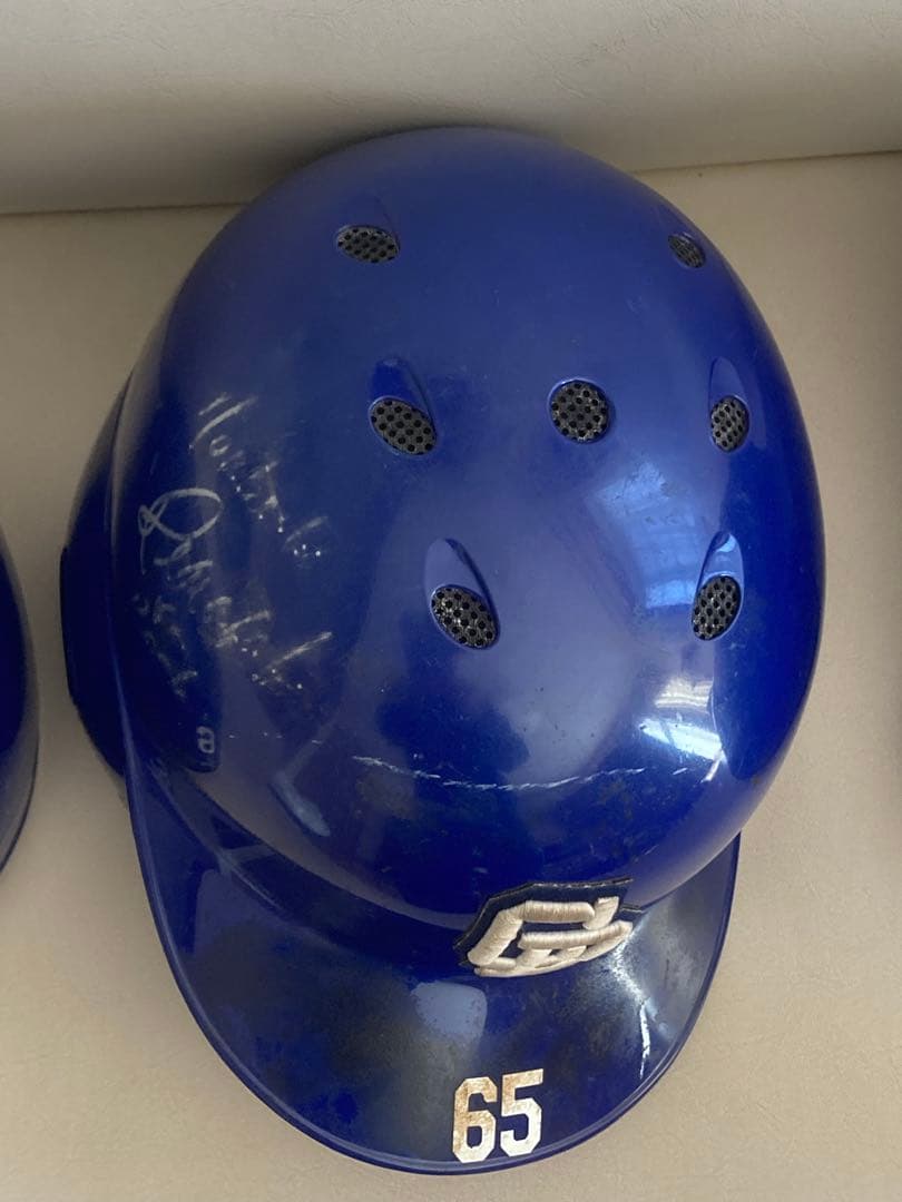 中日ドラゴンズ 2005実使用 球団支給ヘルメット 瀬間仲ノルベルト 65