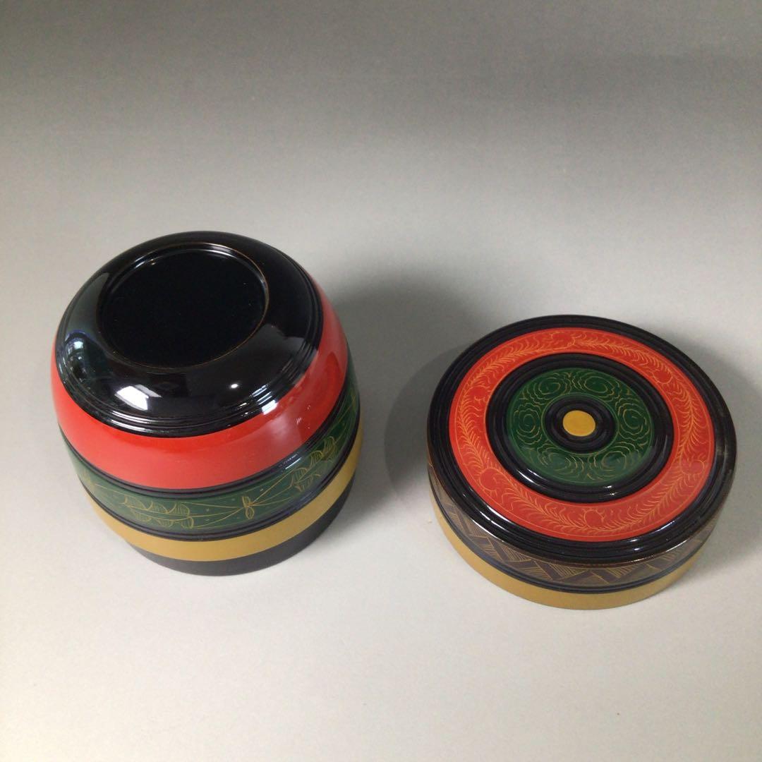 Ｒ８３４　棗　『道場宗廣作』『唐物写』『独楽棗』　共箱　茶道具