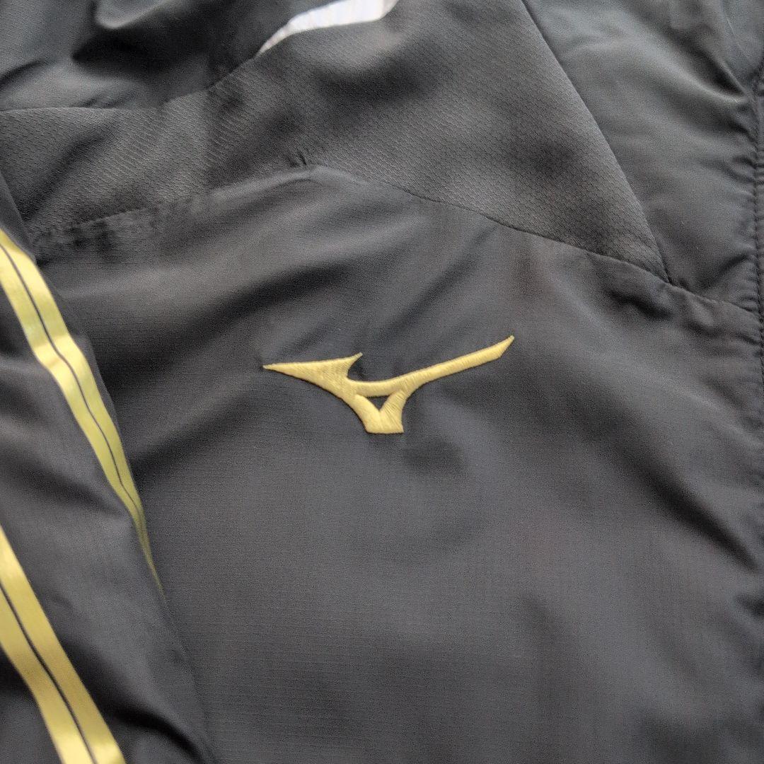 Mizuno ウィンドブレーカー 上下 ブラック/ホワイト【裏起毛】
