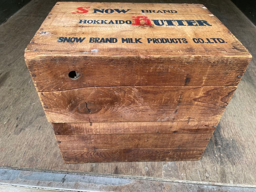 雪印バター　木箱