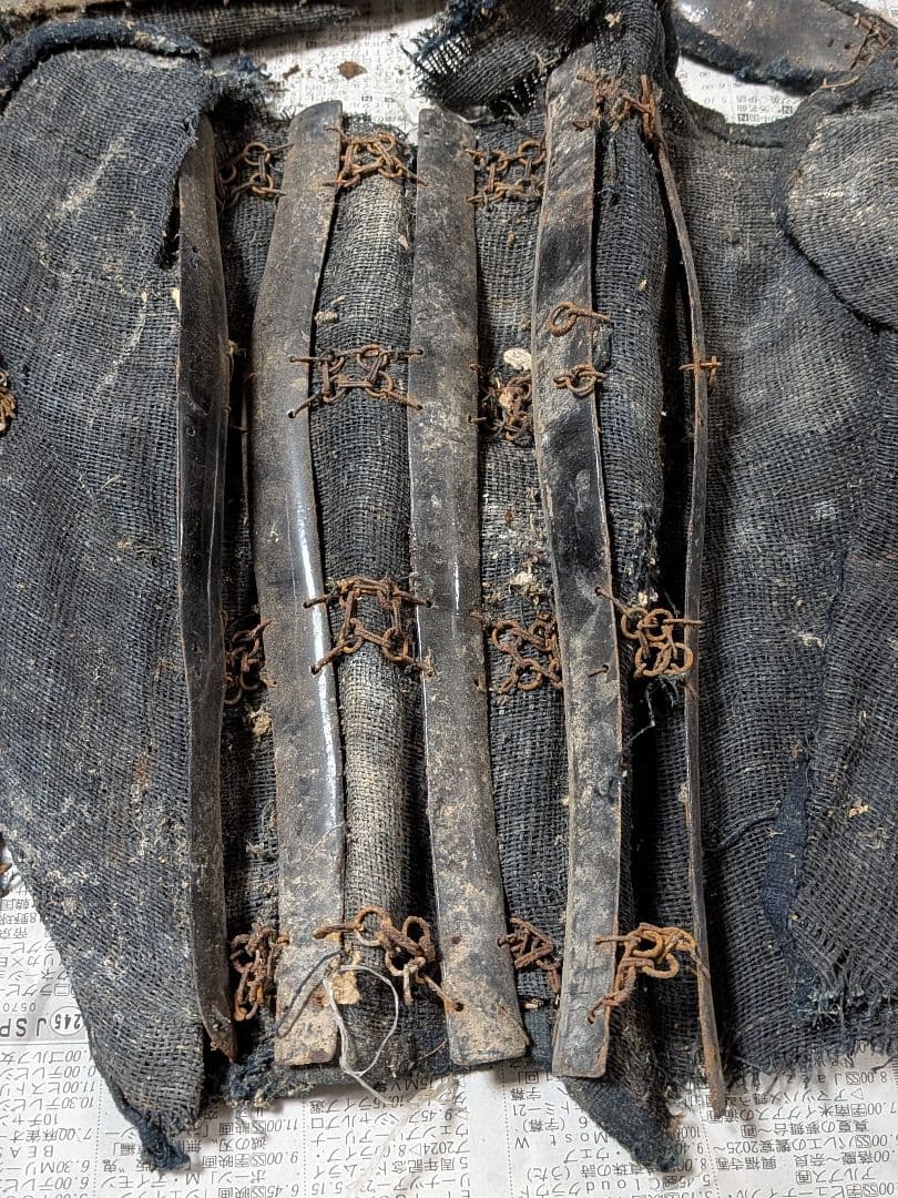 戦国浪漫時代本歌実戦残骸数百年前頃鉄地片袖籠手脛当稀少レア資料コレクション