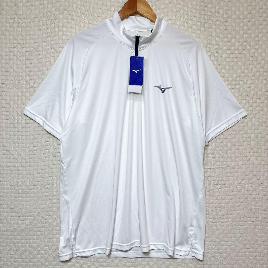 3L ミズノゴルフ レイヤードセット 半袖ジップシャツ 長袖モックネックシャツ
