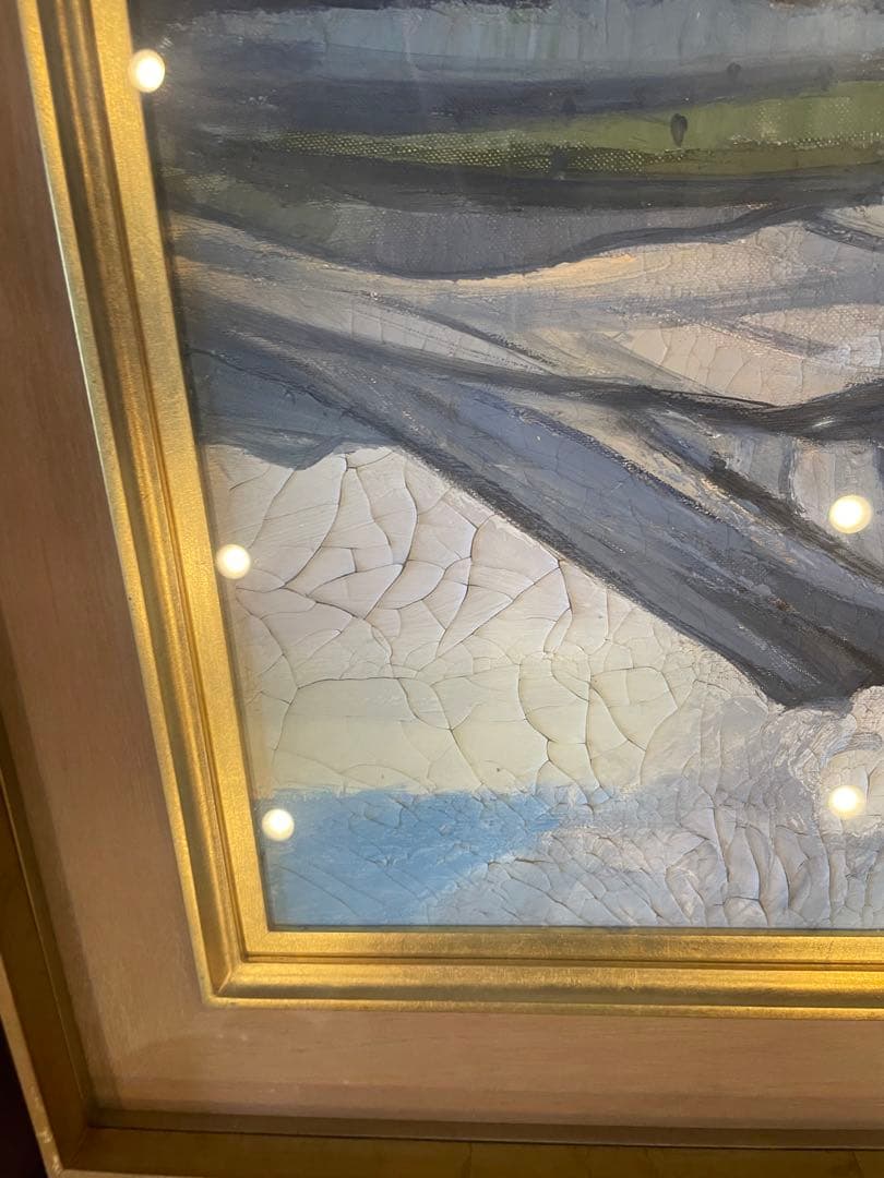 狩野寿一　絵画　油彩　額装