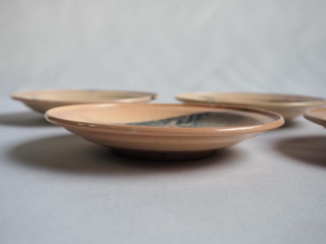 初代大丸北峰造『京名所図銘々皿』（共箱）