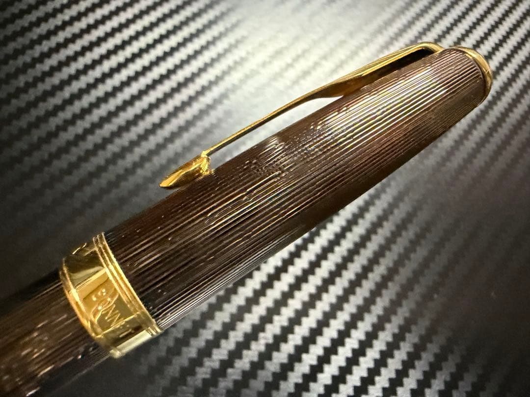 未使用に近い パーカー ソネット プレミアムチョコレート F 細字 万年筆