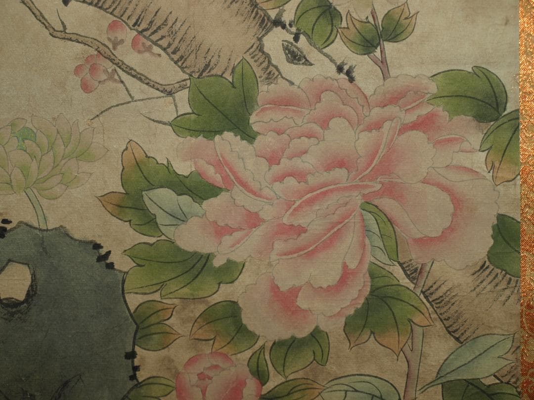 民間仕入れ品　中国清時代の物図　肉筆絵　激安骨董品 BD226A13-3