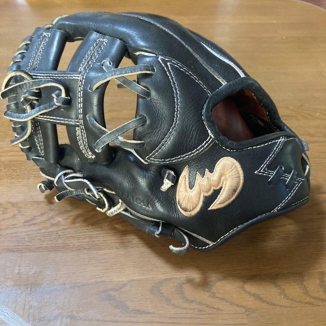 少年軟式野球用左グローブ 黒 (オールラウンダー)