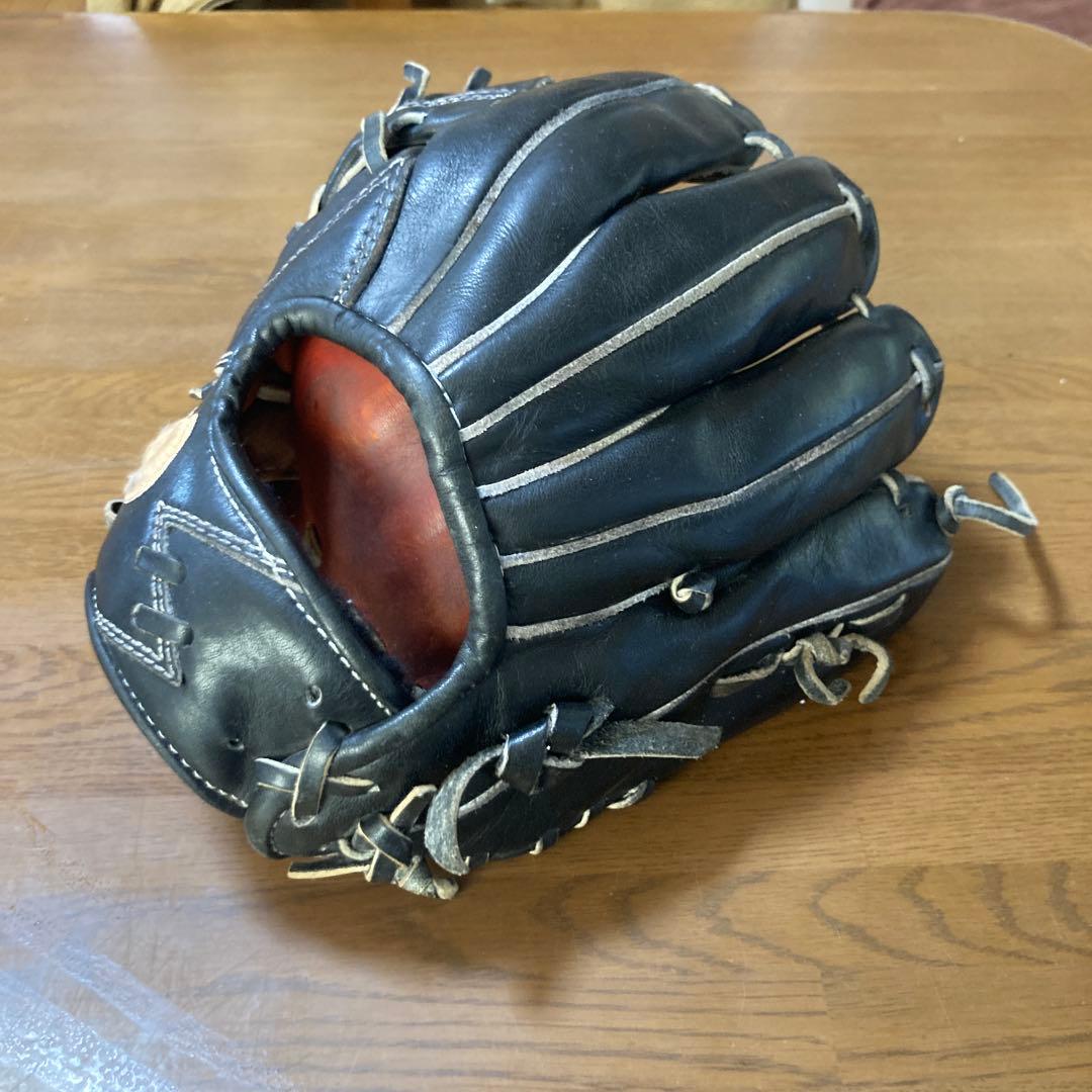 少年軟式野球用左グローブ 黒 (オールラウンダー)