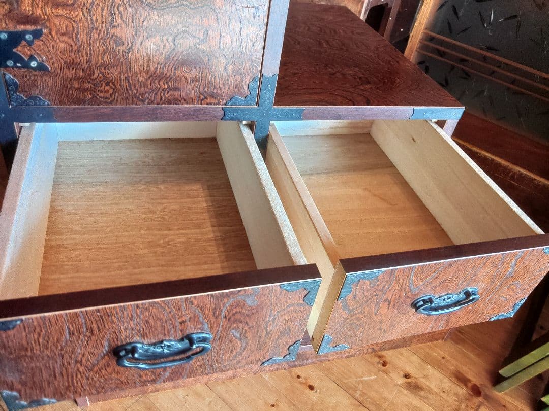 希少　けやき民芸 階段タンス 民芸箪笥 和家具 和風インテリア 和モダン　レトロ